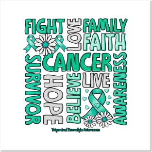 Trigeminal Neuralgia Awareness Awareness - Fight love survivor ribbon Posters and Art